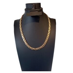 Authentic Givenchy Vintage Gold Tone Twist Link Chain Necklace 16” Stamped